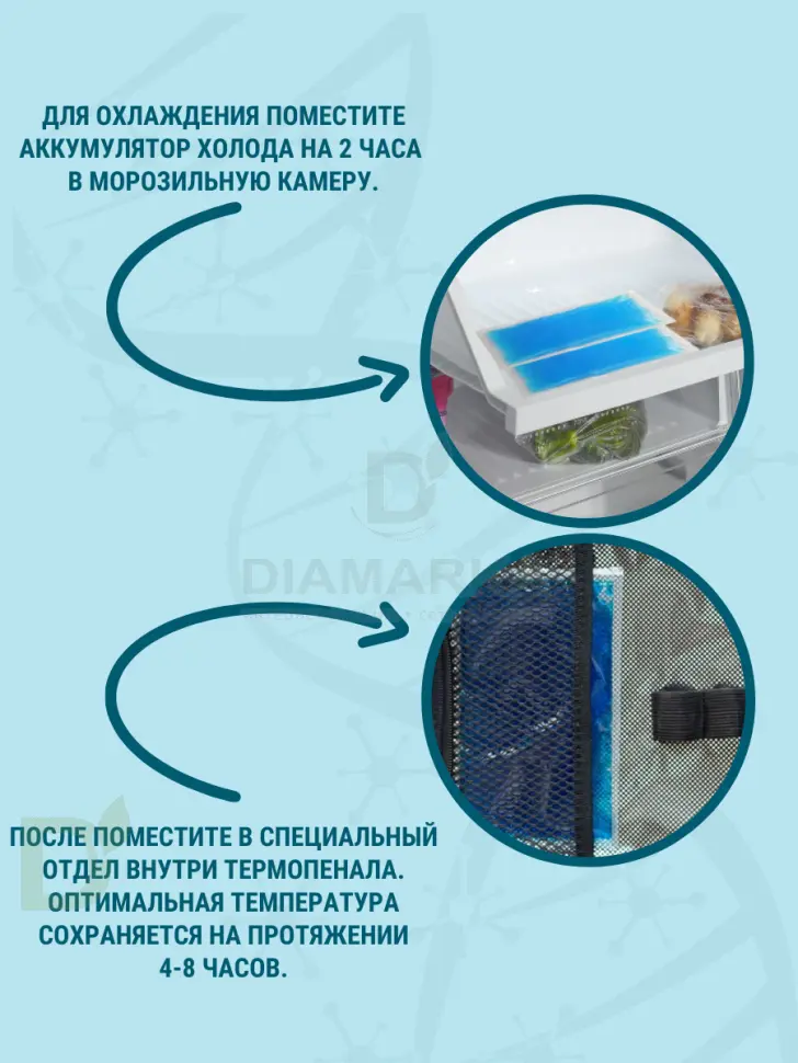 Термопенал Красный с аккумулятором холода