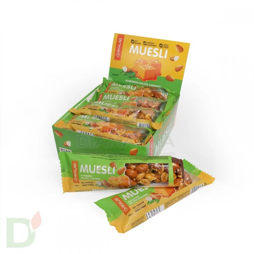Батончик мюсли CHIKALAB миндальный с соленой карамелью 40 гр. в Казани