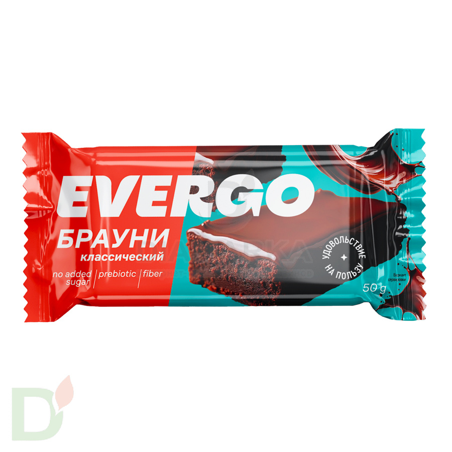Пирожное протеиновое Evergo Брауни Классический, 50гр