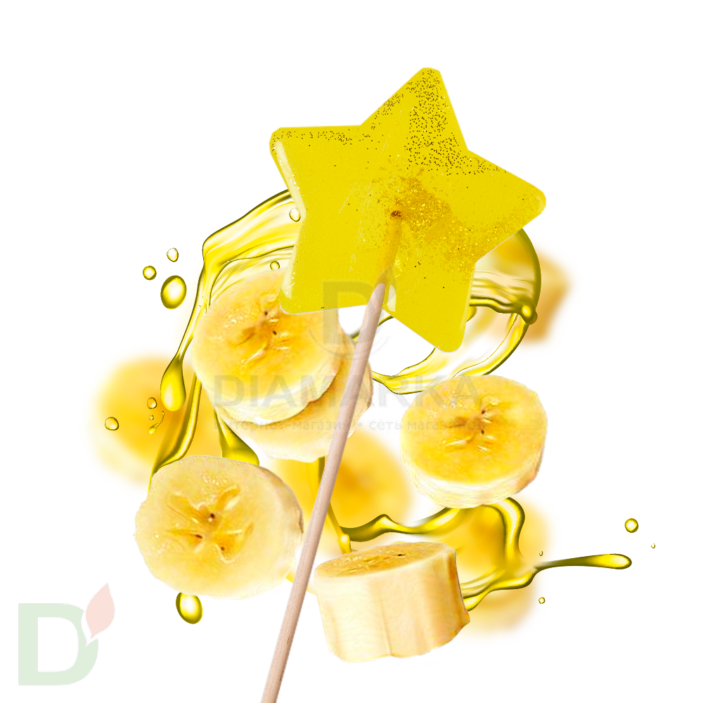 Леденец без сахара Звезда вкус Банан, 20гр.