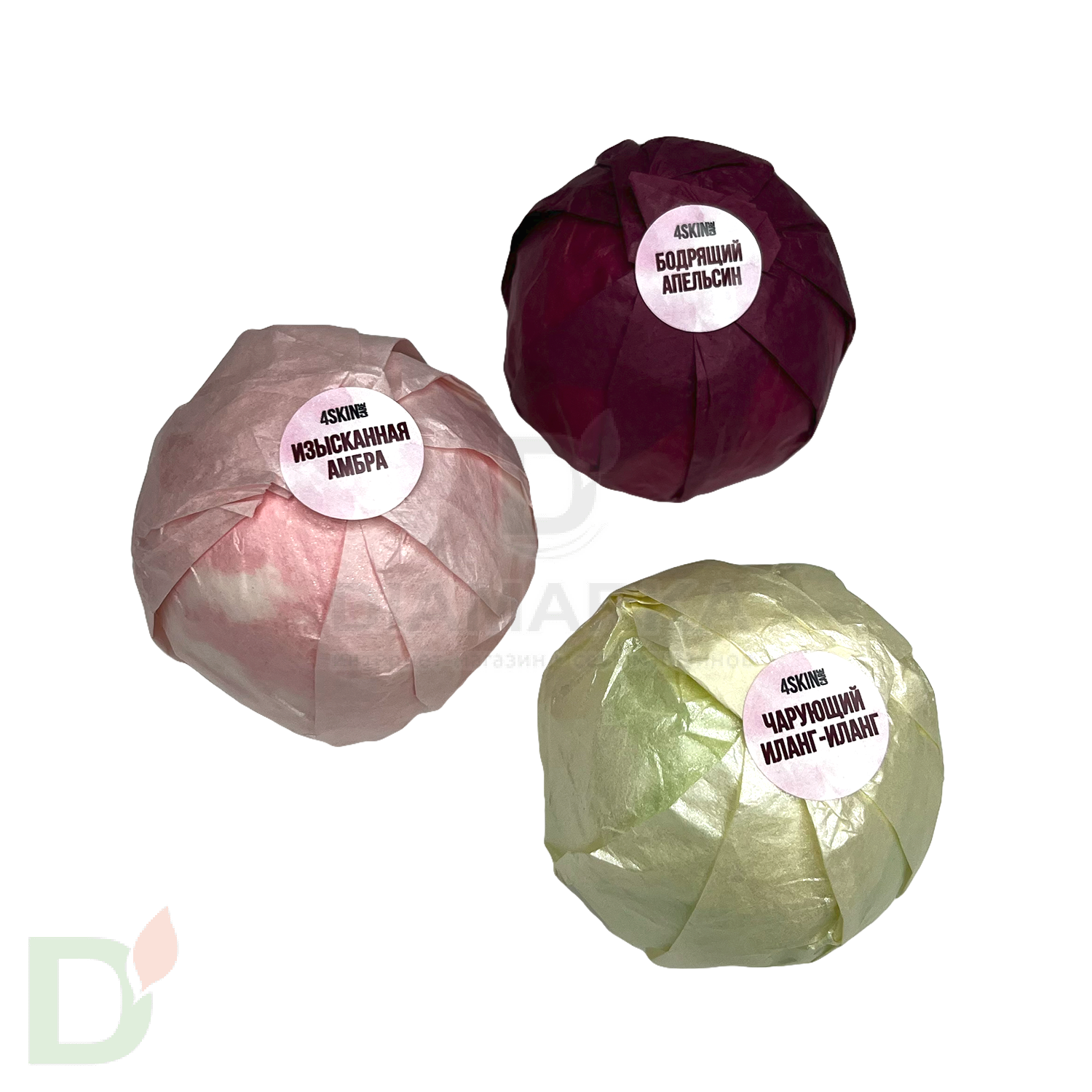 Бокс - Бомбочки для ванны взрослые с разводами (з шт в комплекте) в Казани