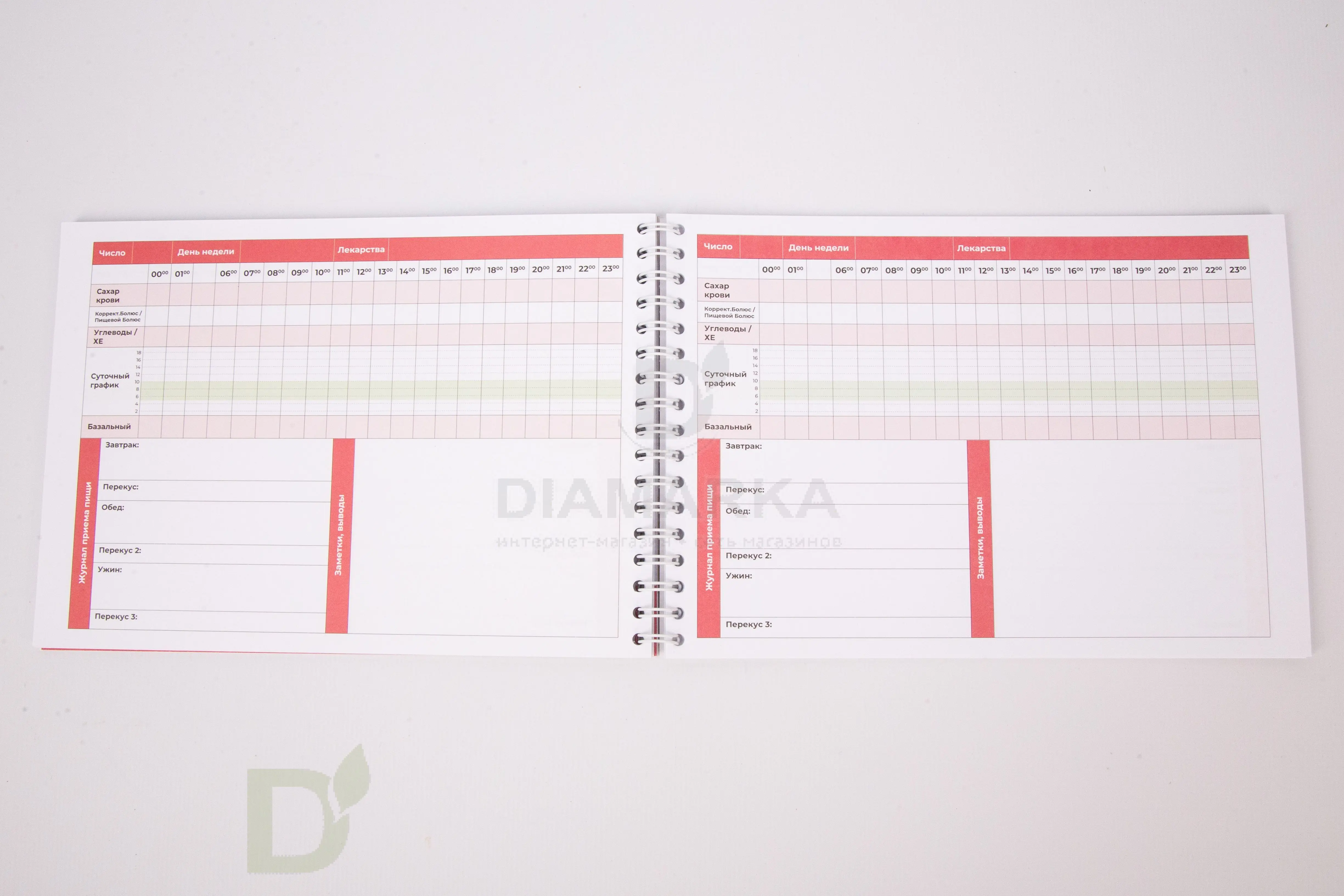 Дневник самоконтроля при гестационном диабете, 96 стр.