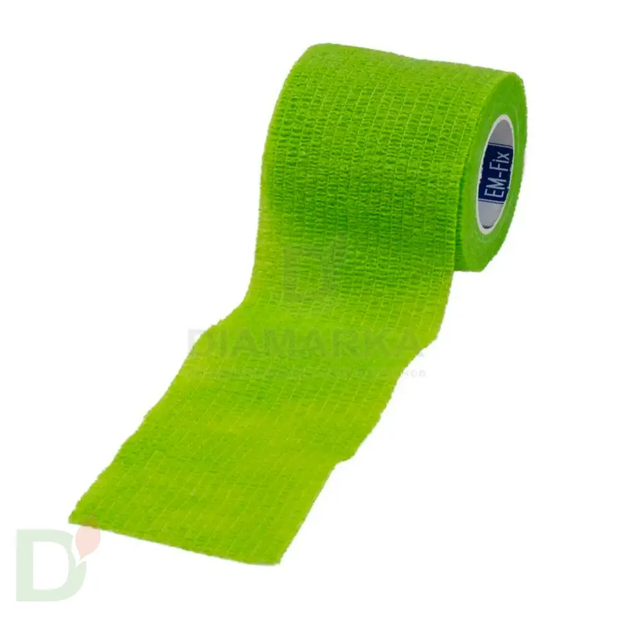 Бинт эластичный когезивный EM-fix krep Лайм, 5 см х 4,5 м в Казани