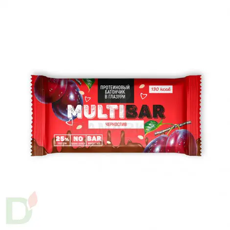Батончик протеиновый Мультибар в глазури с черносливом 40гр в Казани