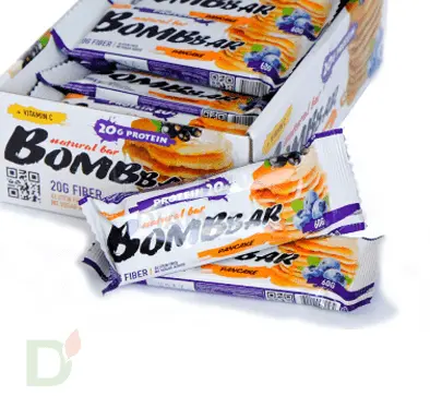 Батончик BOMBBAR Смородиново-черничный панкейк (3 угл в 60г) в Казани