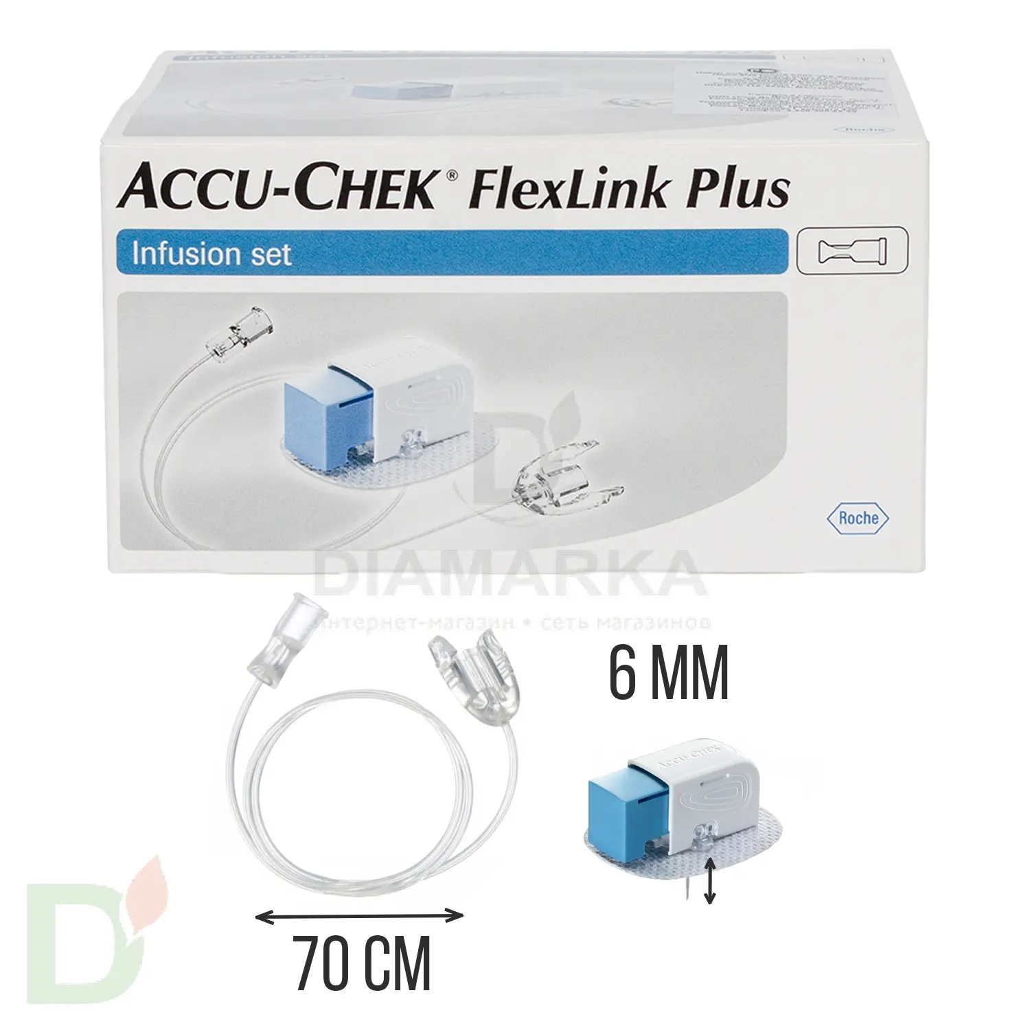 Акку-Чек ФлексЛинк Плюс 6/70, инфузионный набор, 1 шт. в Казани