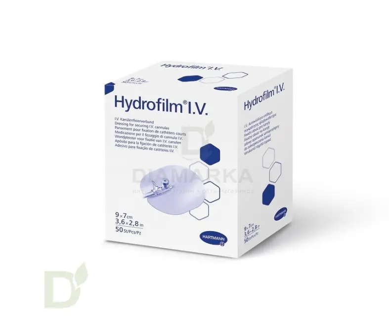 Пластырь прозрачный фиксирующий Hydrofilm IV, 9x7 cм