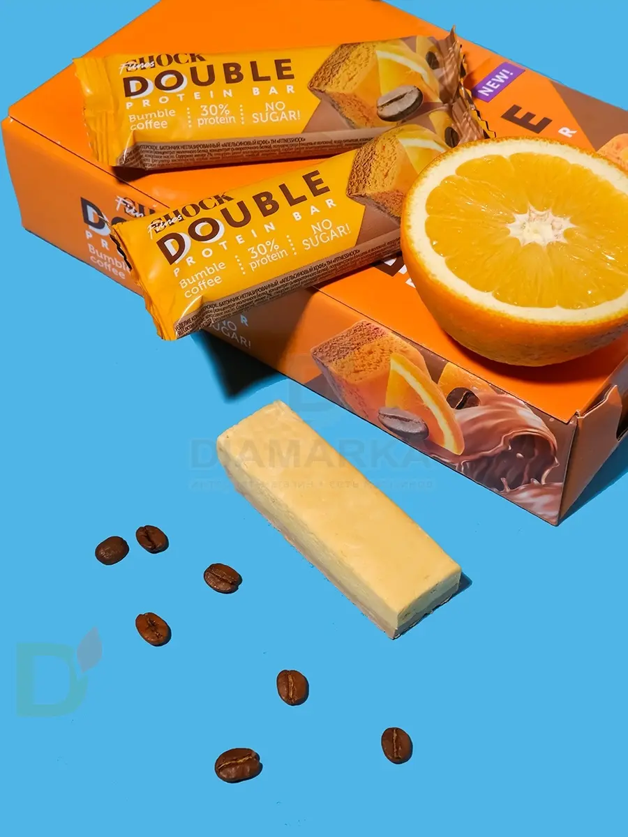 Батончик протеиновый FitnesShock Апельсиновый кофе 40гр. в Казани