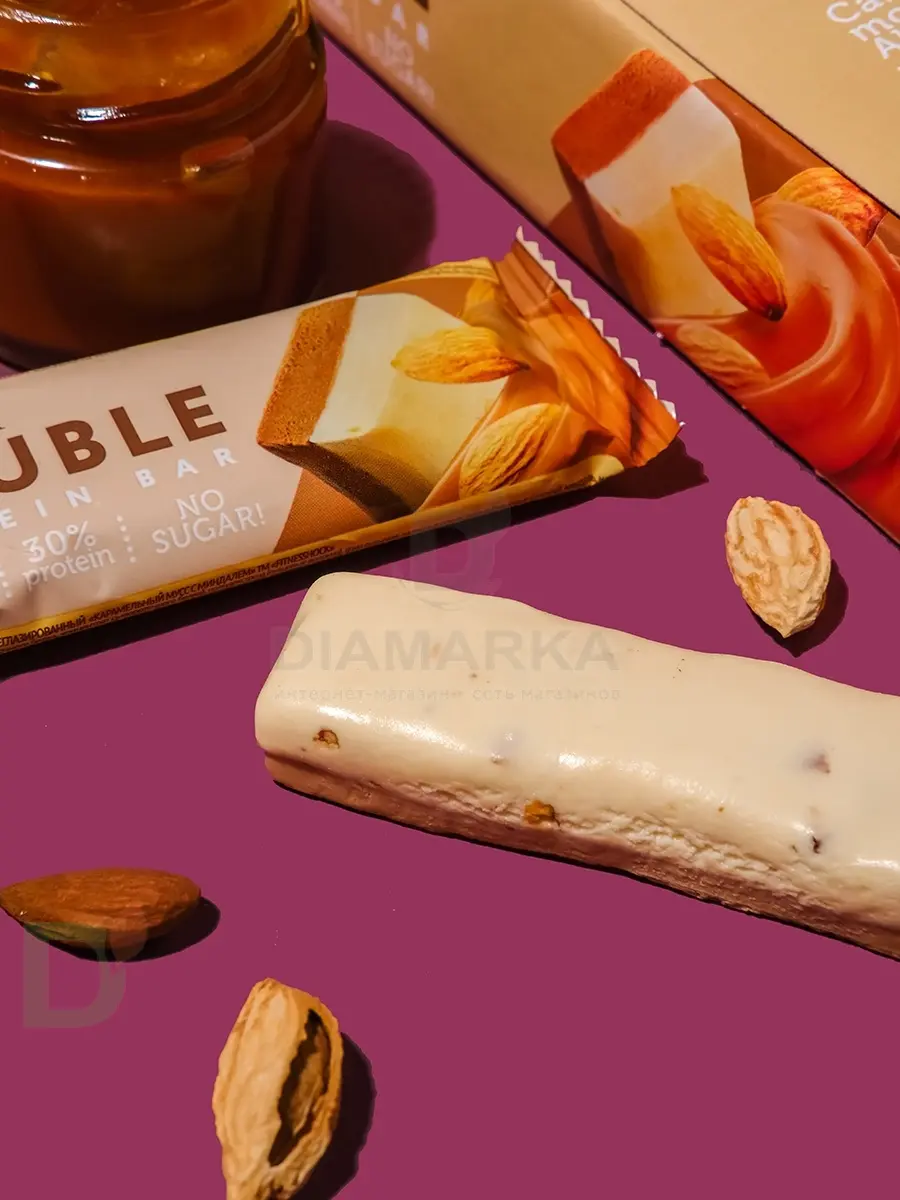 Батончик протеиновый FitnesShock Карамельный мусс с миндалем 40гр. в Казани