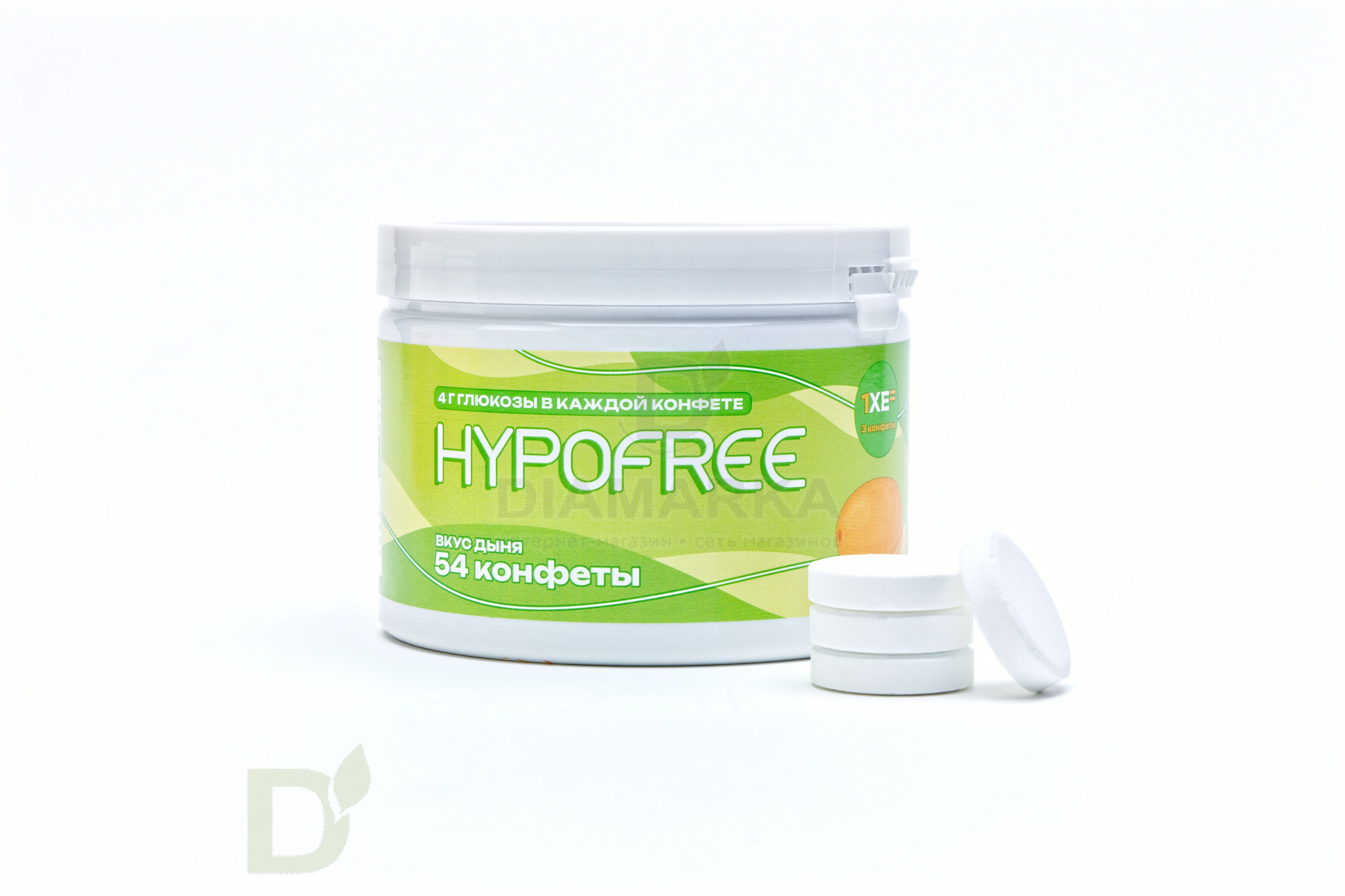 Конфеты  HYPOFREE 54 шт БАНКА Дыня