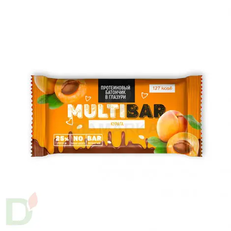 Батончик протеиновый Мультибар в глазури с курагой 40гр в Казани