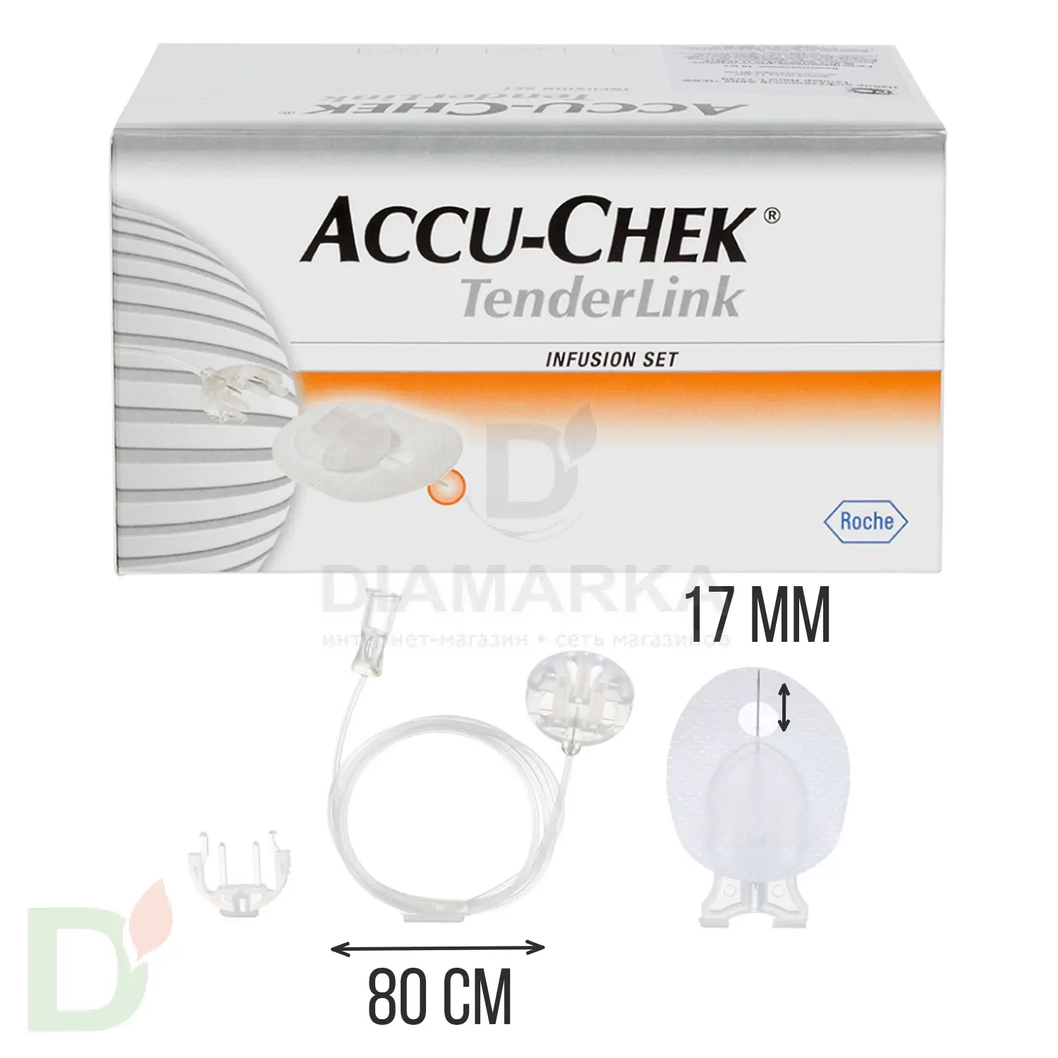 Акку-Чек ТендерЛинк 17/80, инфузионный набор, 1 шт. в Казани