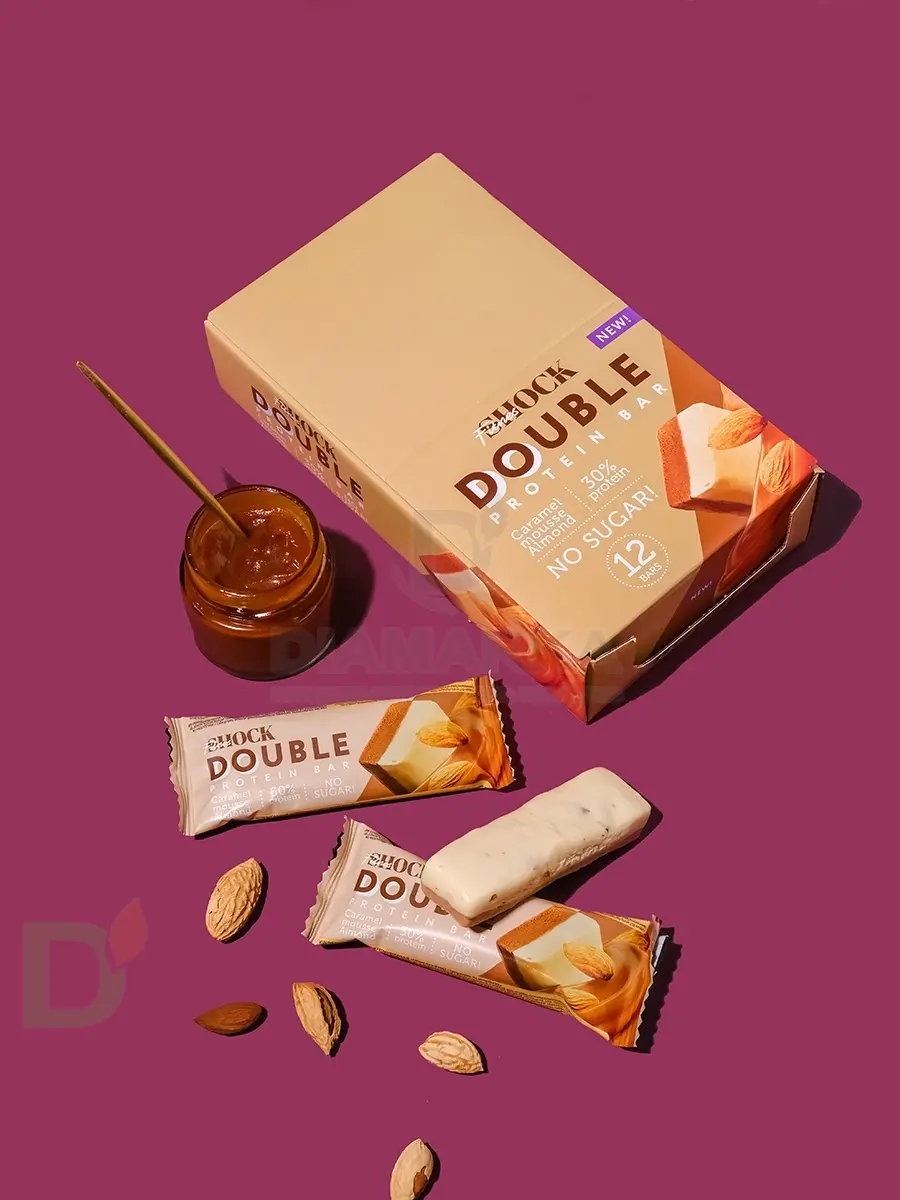 Батончик протеиновый FitnesShock Карамельный мусс с миндалем 40гр. в Казани